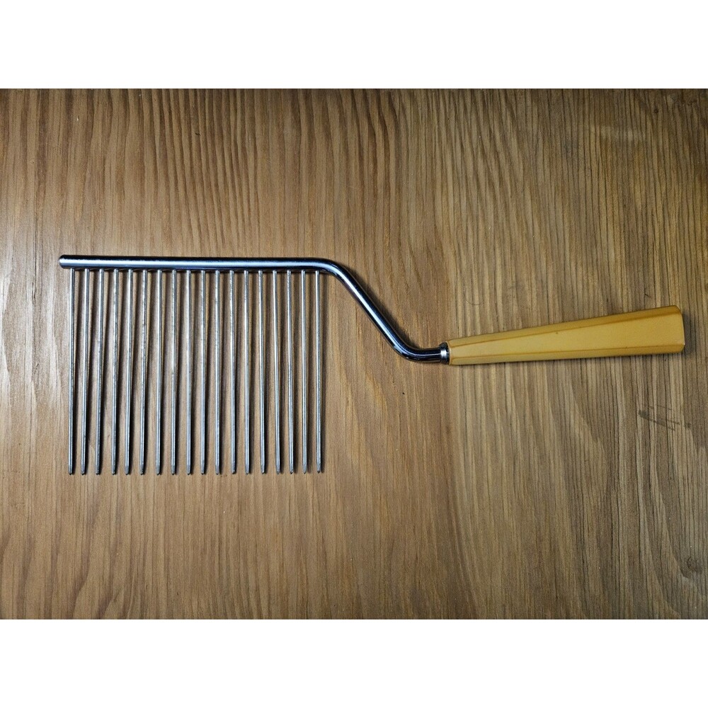 Vintage Schneider Toledo Cake Breaker Stainless Steel Golden Yellow Handle